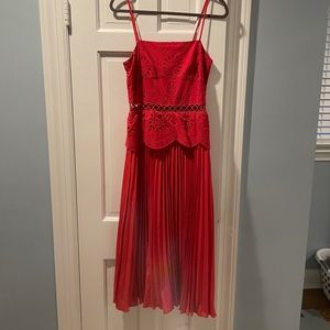 ASOS NWT Red Peplum Maxi Dress